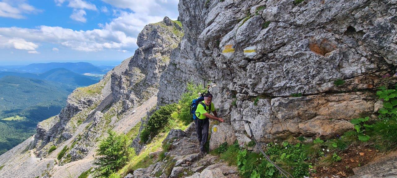 Ascent to the Klosterwappen Peak