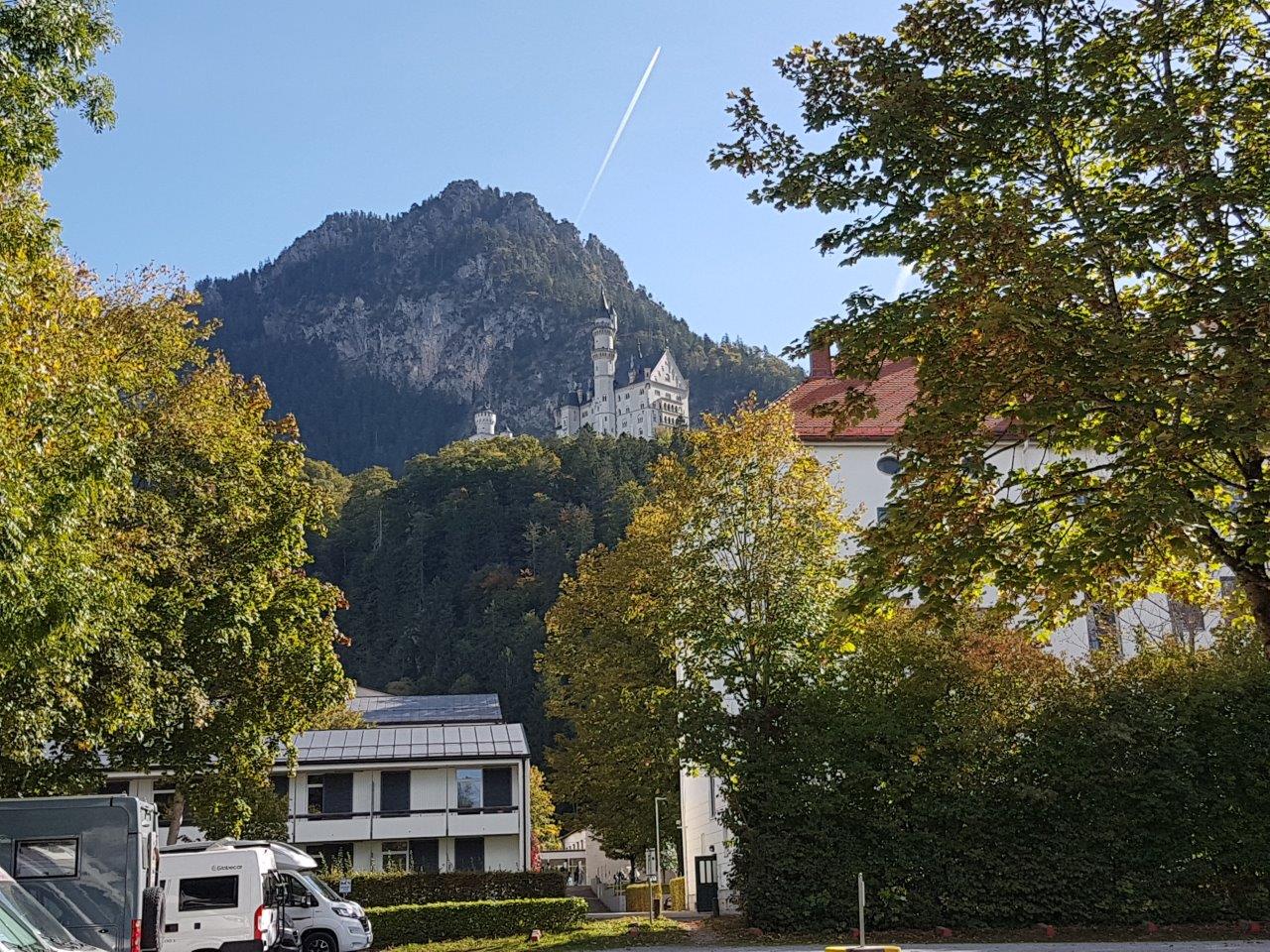 Hochschwanstein Castle from motor home parking lot